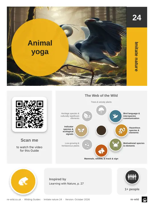 Front of the Animal yoga activity guide