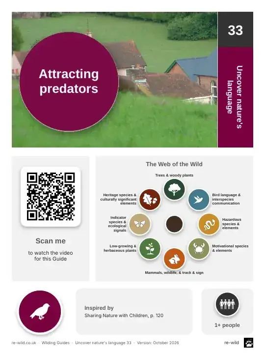 Front of the Attracting predators activity guide