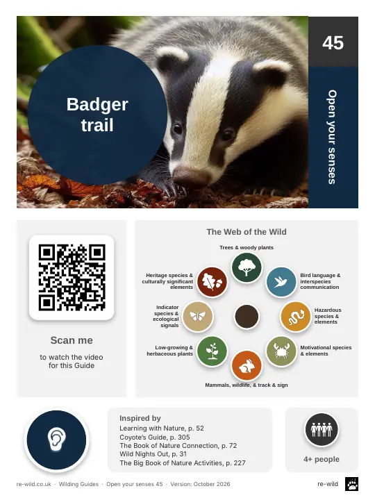 Front of the Badger trail activity guide