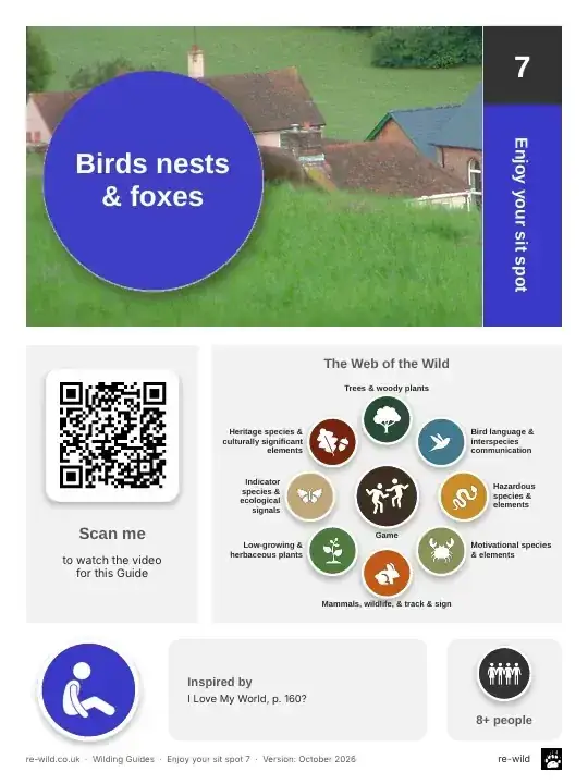 Front of the Birds nests & foxes activity guide