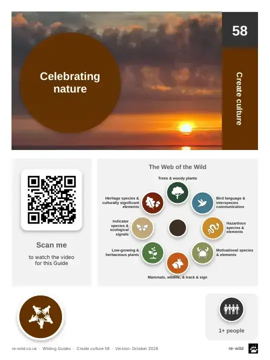 Front of the Celebrating nature activity guide