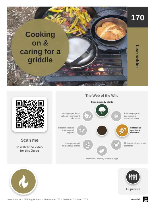 Front of the Cooking on & caring for a griddle activity guide
