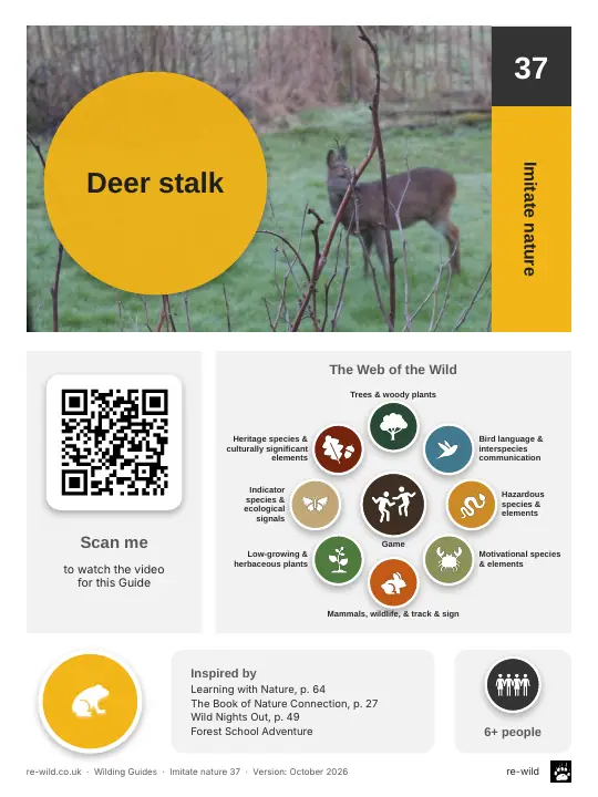 Front of the Deer stalk activity guide