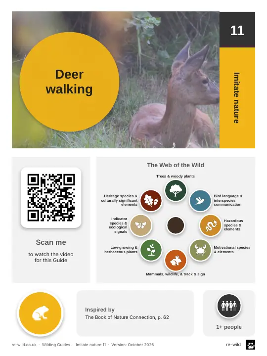 Front of the Deer walking activity guide