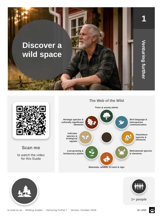 Front of the Discover a wild space activity guide