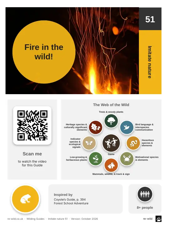 Front of the Fire in the wild! activity guide