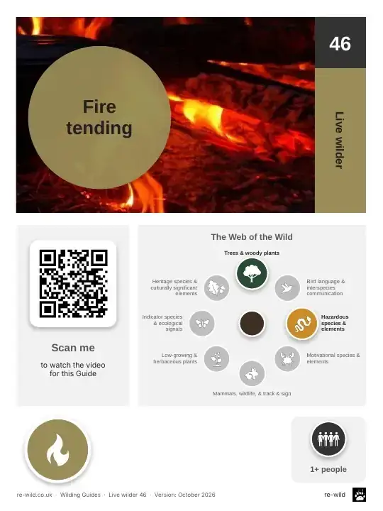 Front of the Fire tending activity guide