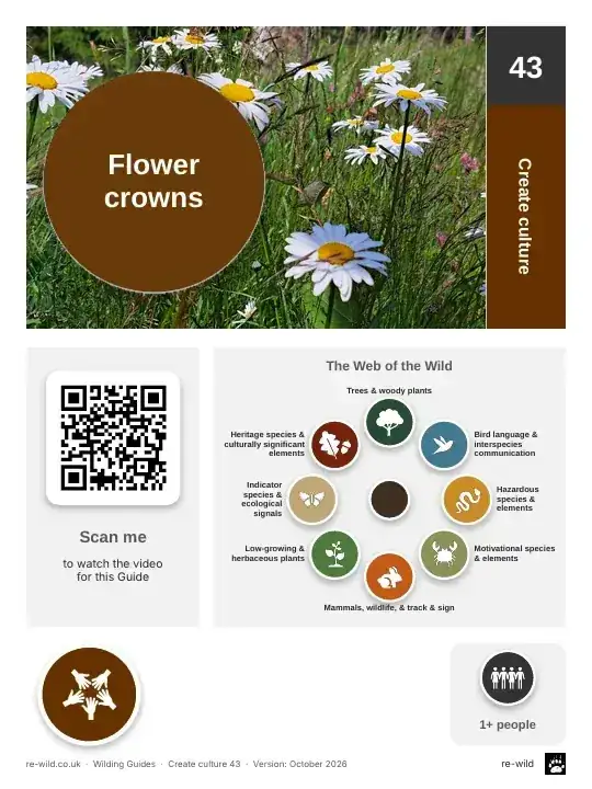 Front of the Flower crowns activity guide