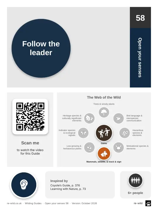 Front of the Follow the leader activity guide