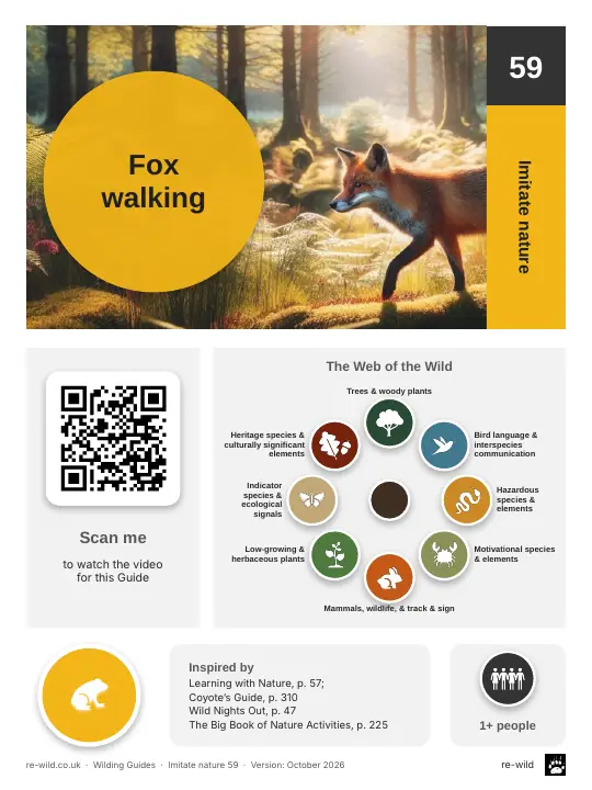 Front of the Fox walking activity guide
