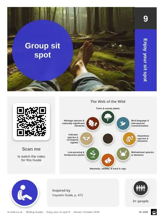 Front of the Group sit spot activity guide