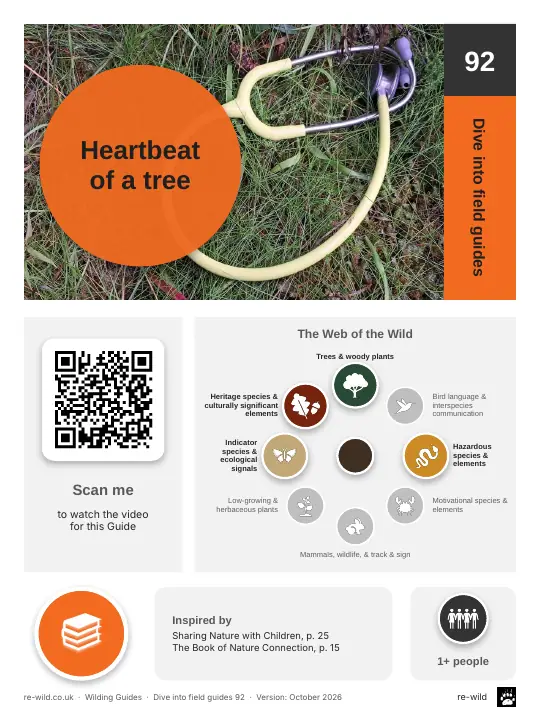 Front of the Heartbeat of a tree activity guide