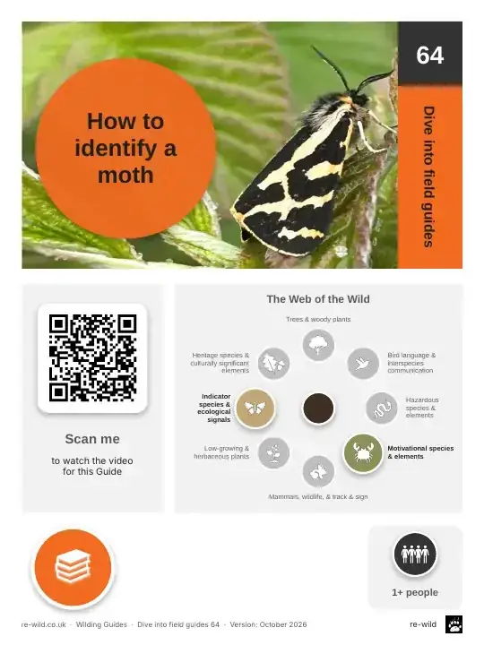 Front of the How to identify a moth activity guide