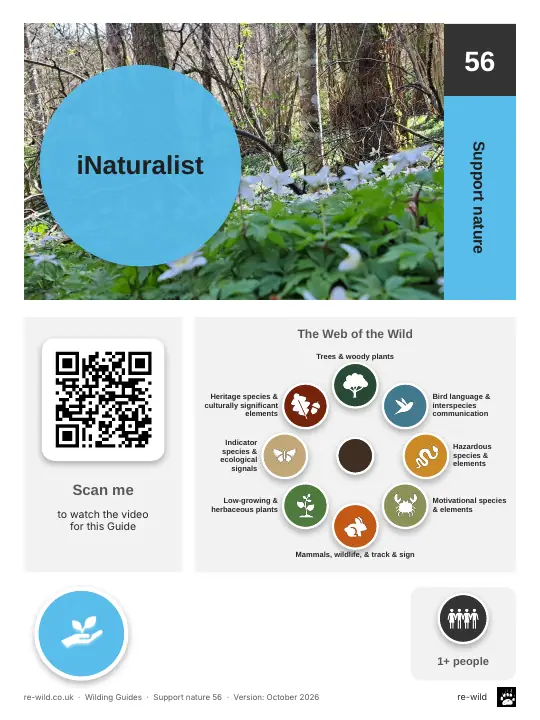 Front of the iNaturalist activity guide