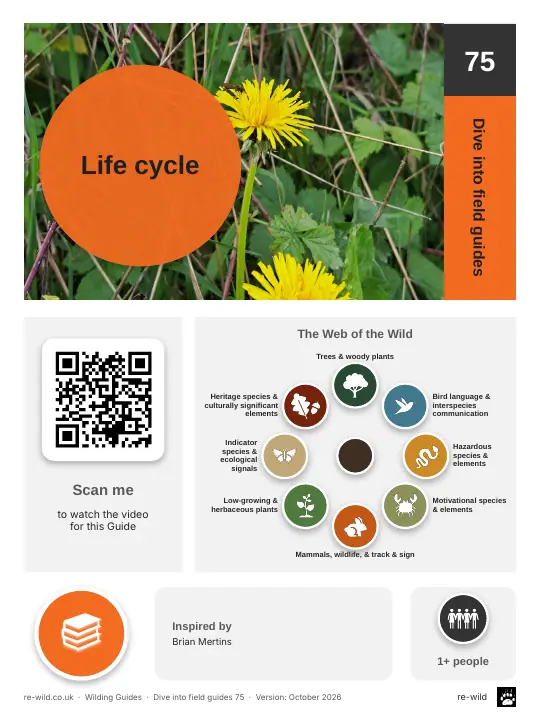 Front of the Life cycle activity guide