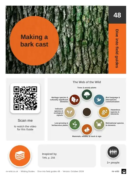 Front of the Making a bark cast activity guide