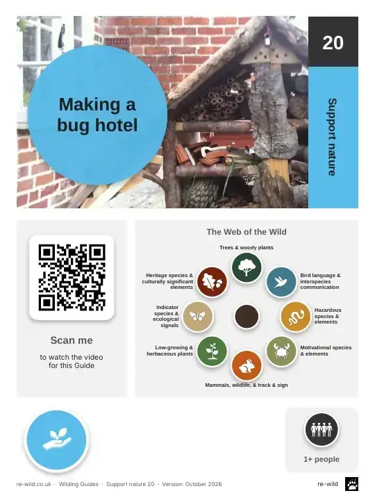 Front of the Making a bug hotel activity guide