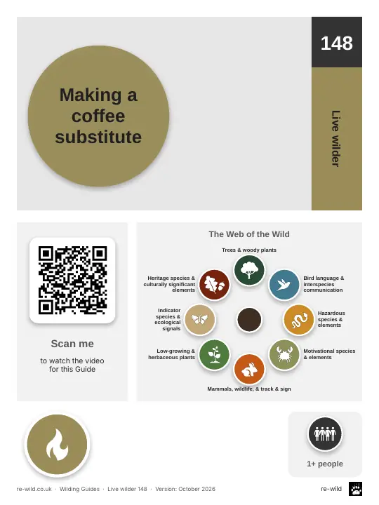 Front of the Making a coffee substitute activity guide