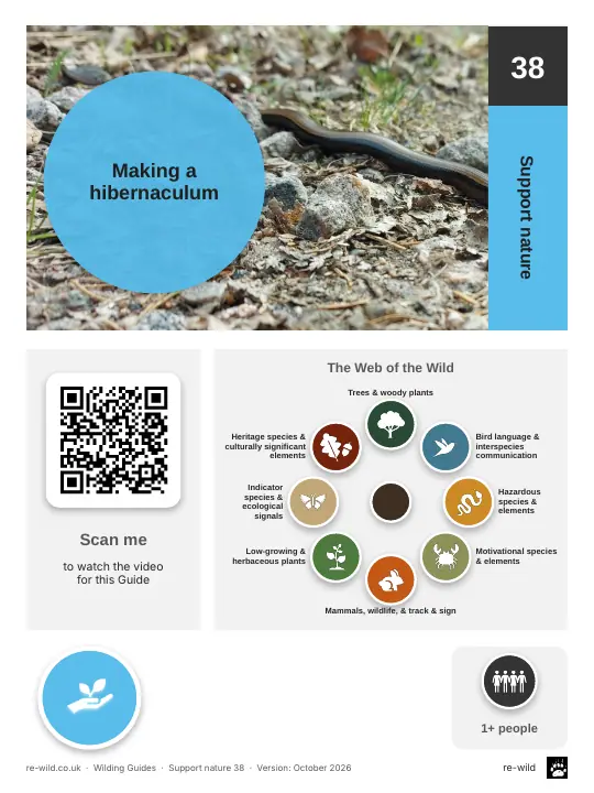 Front of the Making a hibernaculum activity guide