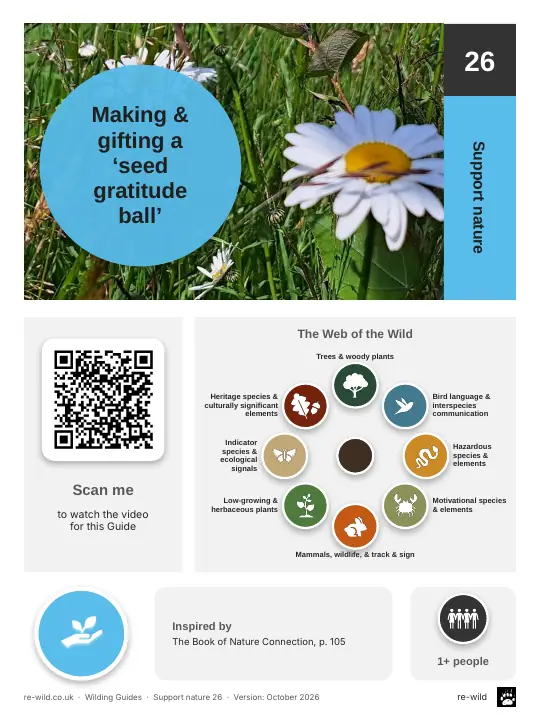 Front of the Making & gifting a ‘seed gratitude ball’ activity guide