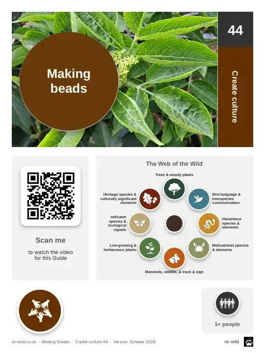 Front of the Making beads activity guide