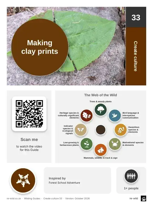 Front of the Making clay prints activity guide