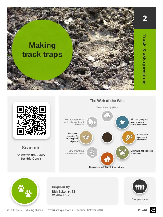 Front of the Making track traps activity guide