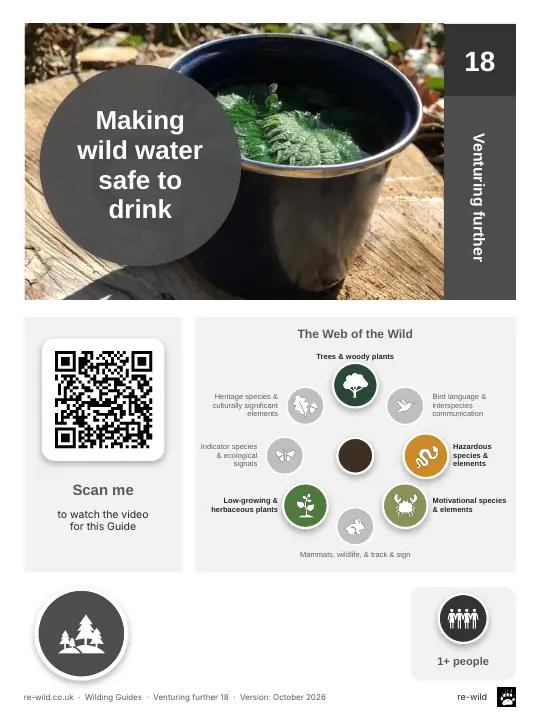 Front of the Making wild water safe to drink activity guide