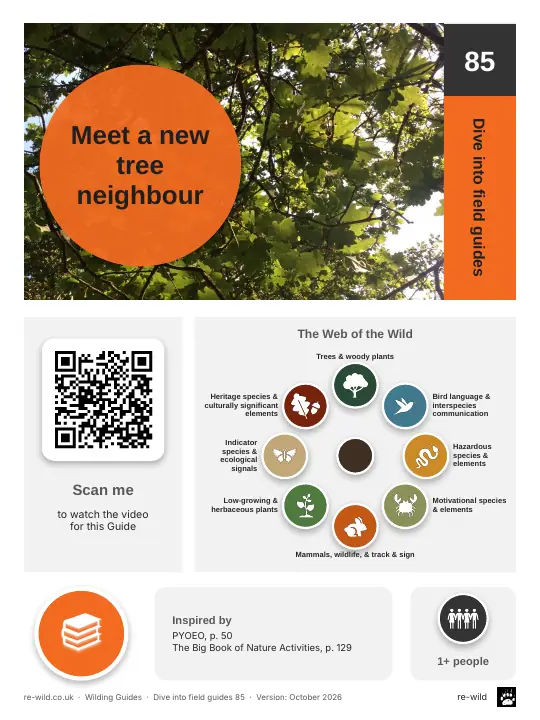Front of the Meet a new tree neighbour activity guide
