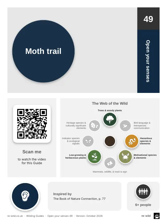 Front of the Moth trail activity guide