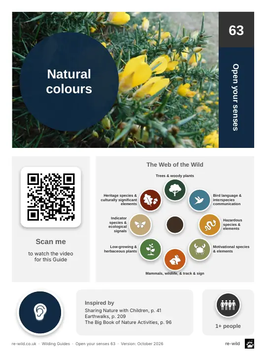 Front of the Natural colours activity guide