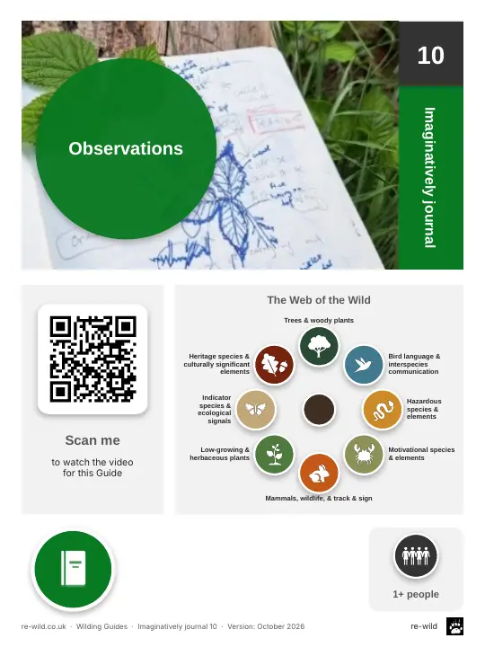 Front of the Observations activity guide