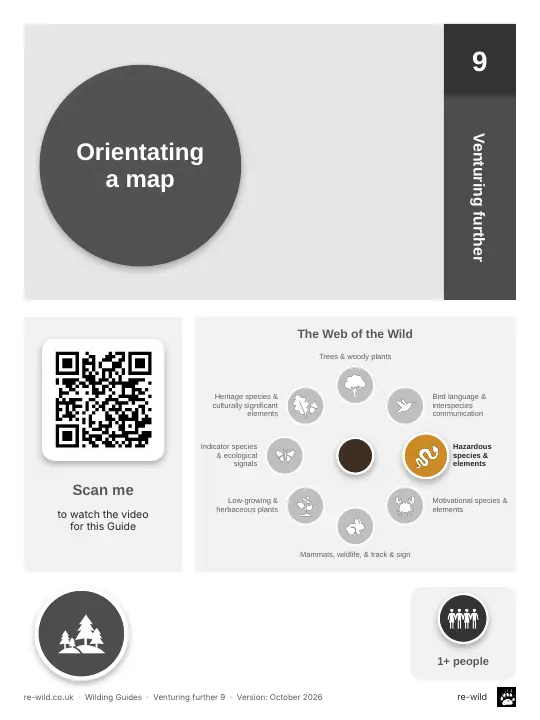 Front of the Orientating a map activity guide