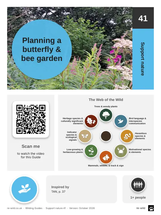 Front of the Planning a butterfly & bee garden activity guide