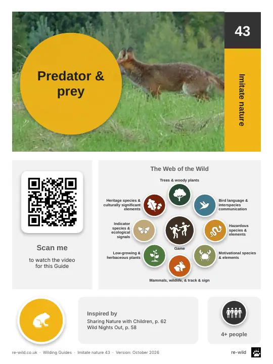 Front of the Predator & prey activity guide