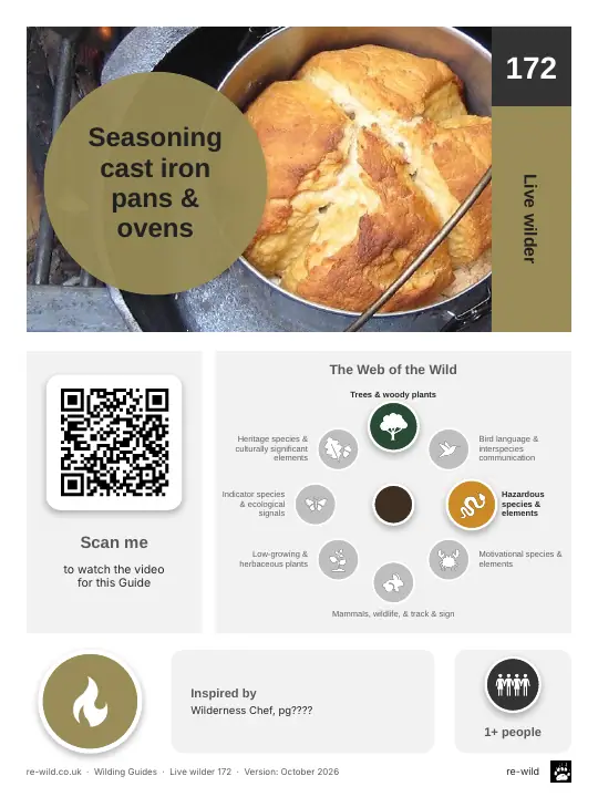 Front of the Seasoning cast iron pans & ovens activity guide