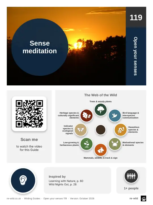 Front of the Sense meditation activity guide