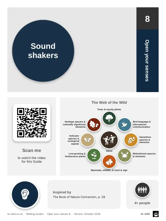 Front of the Sound shakers activity guide