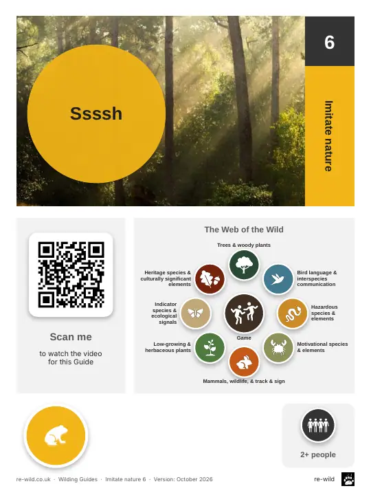 Front of the Ssssh activity guide