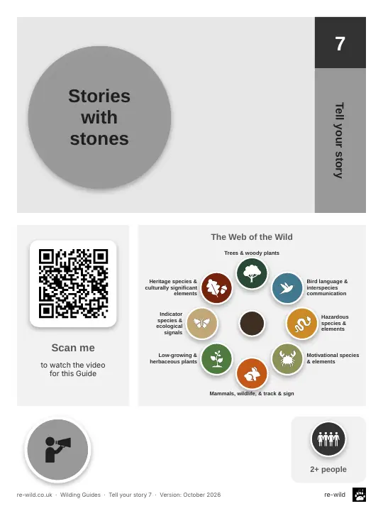 Front of the Stories with stones activity guide