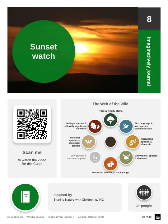 Front of the Sunset watch activity guide