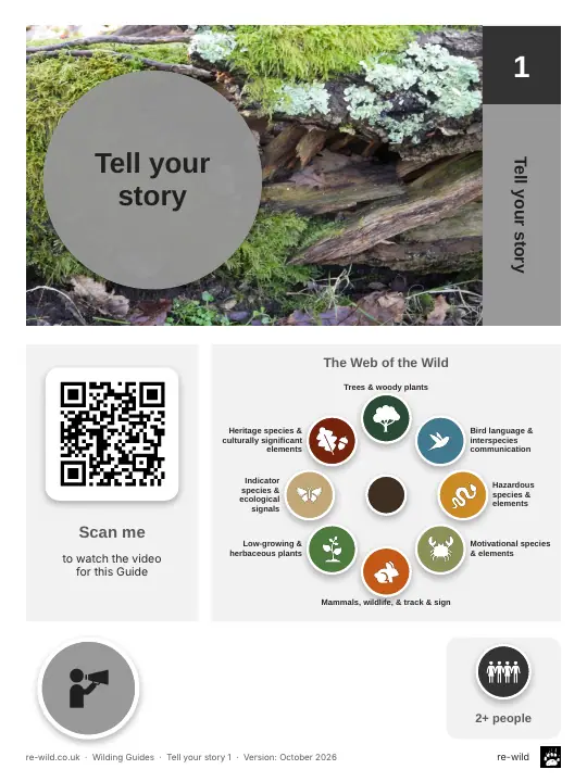 Front of the Tell your story activity guide