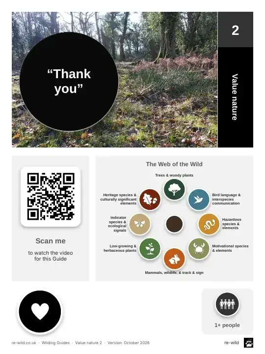 Front of the “Thank you” activity guide