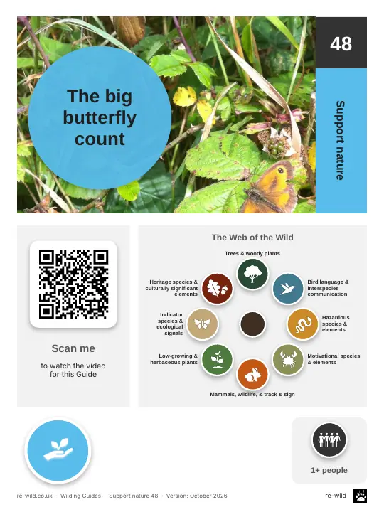 Front of the The big butterfly count activity guide