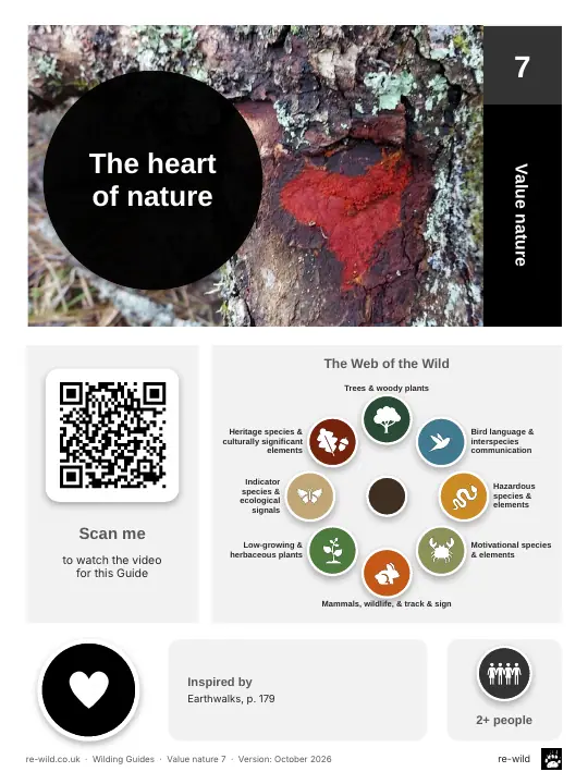 Front of the The heart of nature activity guide