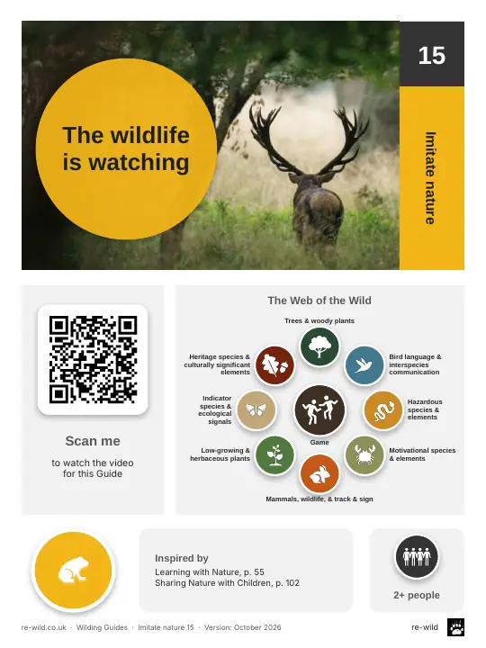 Front of the The wildlife is watching activity guide