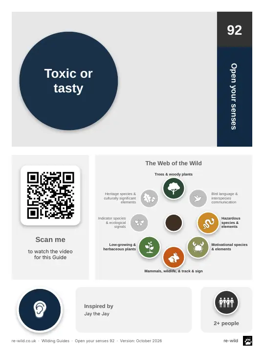 Front of the Toxic or tasty activity guide