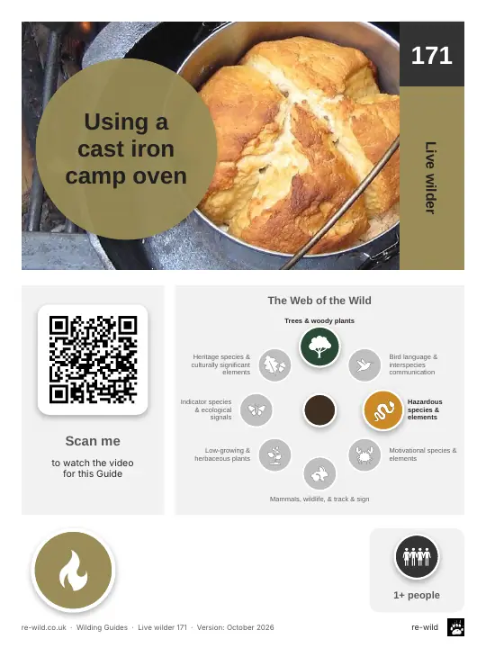 Front of the Using a cast iron camp oven activity guide
