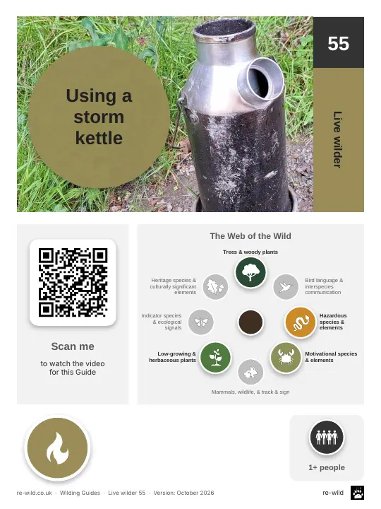Front of the Using a storm kettle activity guide