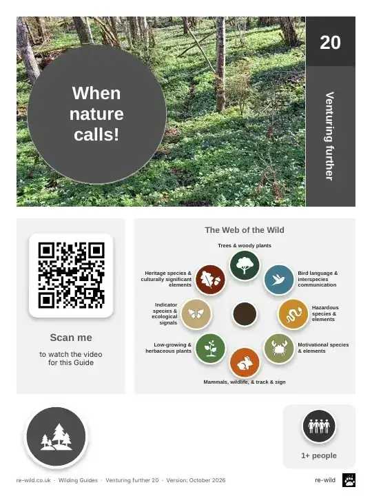 Front of the When nature calls! activity guide